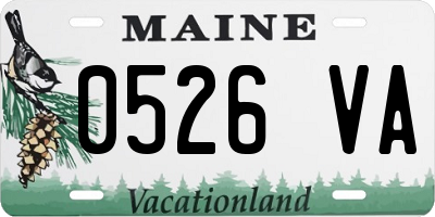 ME license plate 0526VA