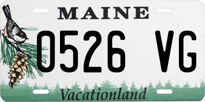 ME license plate 0526VG