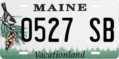 ME license plate 0527SB