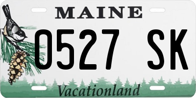 ME license plate 0527SK