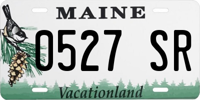 ME license plate 0527SR