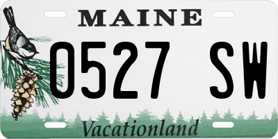 ME license plate 0527SW