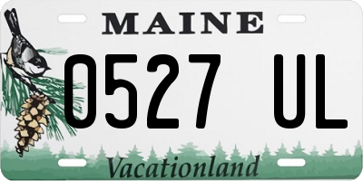 ME license plate 0527UL