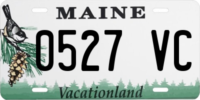 ME license plate 0527VC