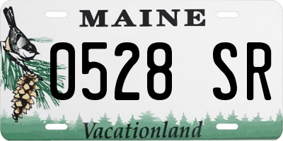 ME license plate 0528SR