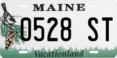 ME license plate 0528ST