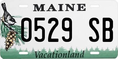 ME license plate 0529SB