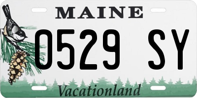 ME license plate 0529SY