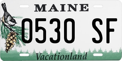 ME license plate 0530SF