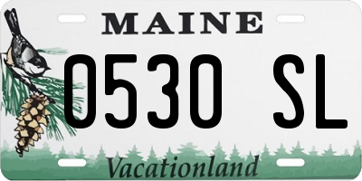 ME license plate 0530SL