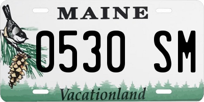 ME license plate 0530SM