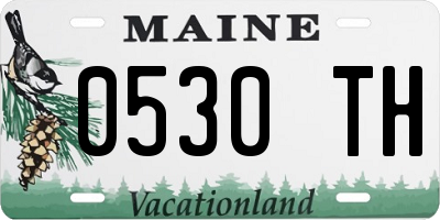 ME license plate 0530TH