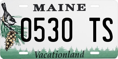 ME license plate 0530TS
