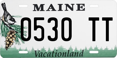 ME license plate 0530TT