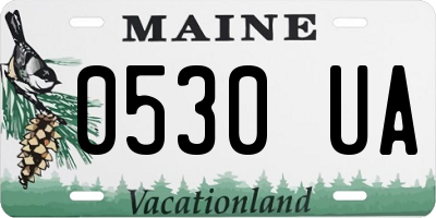ME license plate 0530UA