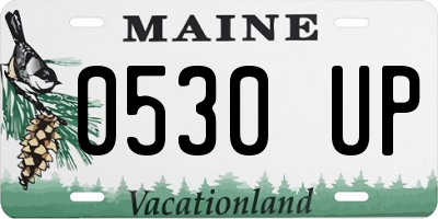 ME license plate 0530UP