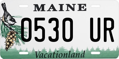 ME license plate 0530UR