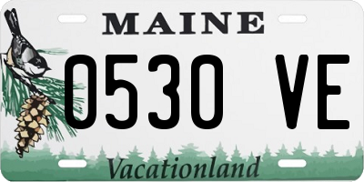 ME license plate 0530VE