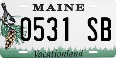 ME license plate 0531SB