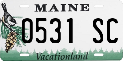 ME license plate 0531SC