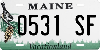 ME license plate 0531SF
