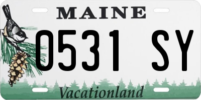ME license plate 0531SY