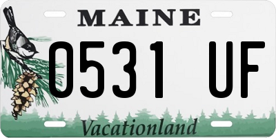 ME license plate 0531UF