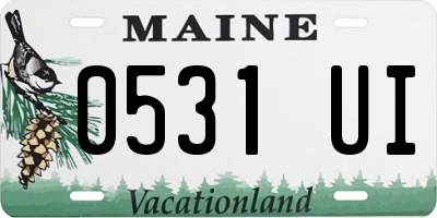 ME license plate 0531UI
