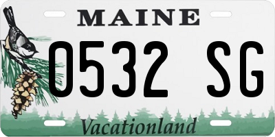 ME license plate 0532SG