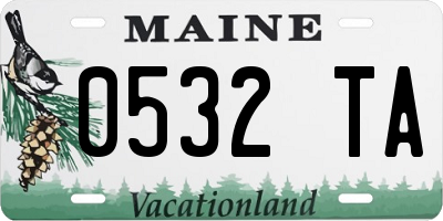 ME license plate 0532TA