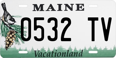 ME license plate 0532TV