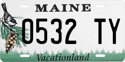 ME license plate 0532TY