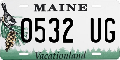 ME license plate 0532UG
