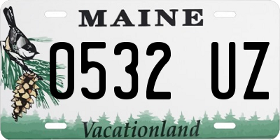 ME license plate 0532UZ