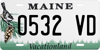 ME license plate 0532VD