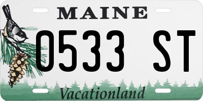 ME license plate 0533ST