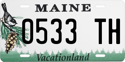 ME license plate 0533TH
