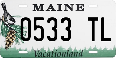 ME license plate 0533TL