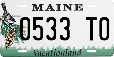 ME license plate 0533TO