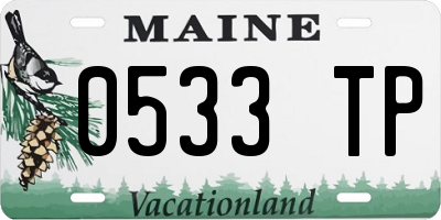 ME license plate 0533TP