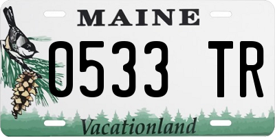 ME license plate 0533TR