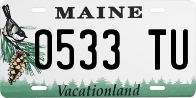 ME license plate 0533TU