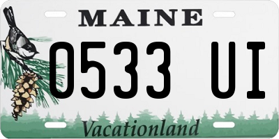ME license plate 0533UI