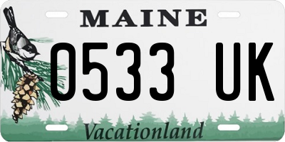 ME license plate 0533UK