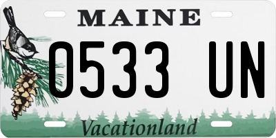 ME license plate 0533UN