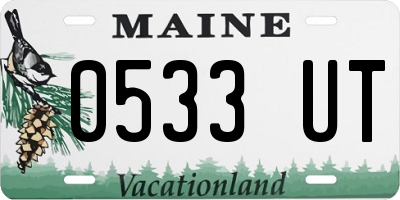 ME license plate 0533UT