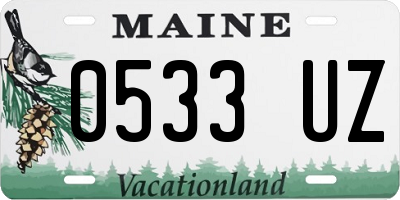 ME license plate 0533UZ