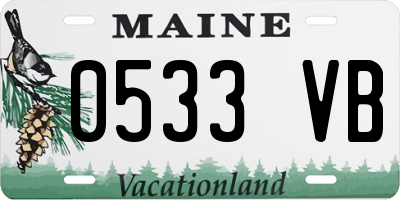 ME license plate 0533VB