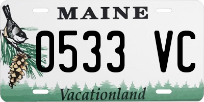 ME license plate 0533VC
