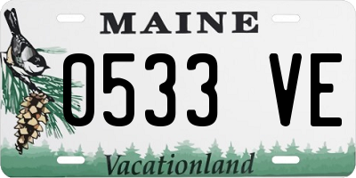 ME license plate 0533VE